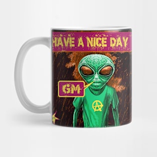 Funny Alien Retro Sci Fi Mug